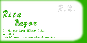 rita mazor business card