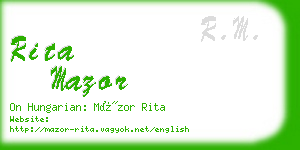 rita mazor business card